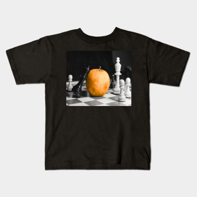 Chess with apple Kids T-Shirt by robelf